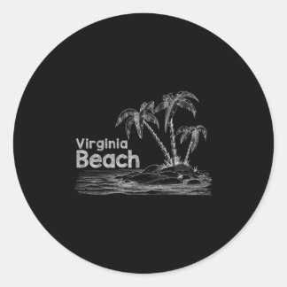 Virginia Beach Familie Vakantie Shirt Ronde Sticker
