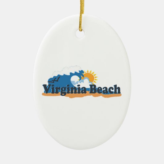 Virginia Beach. Keramisch Ornament (Voorkant)