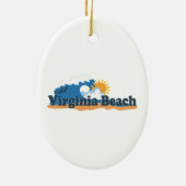 Virginia Beach. Keramisch Ornament (Achterkant)