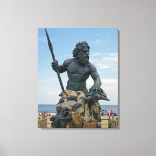 Virginia Beach King Neptune Canvas Afdruk