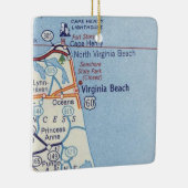 Virginia Beach  Map Keramisch Ornament (Rechts)