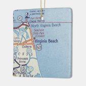 Virginia Beach  Map Keramisch Ornament (Links)
