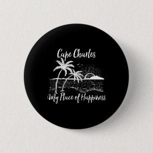 Virginia Beach, mijn plaats van geluk - Cape Charl Ronde Button 5,7 Cm