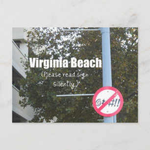Virginia Beach Profanity Signs Briefkaart