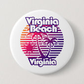 Virginia Beach Ronde Button 7,6 Cm (Voorkant)