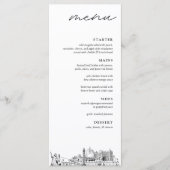Virginia Beach Skyline Modern Mariage Dinner Menu (Devant)
