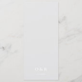 Virginia Beach Skyline Modern Wedding Dinner Menu (Achterkant)