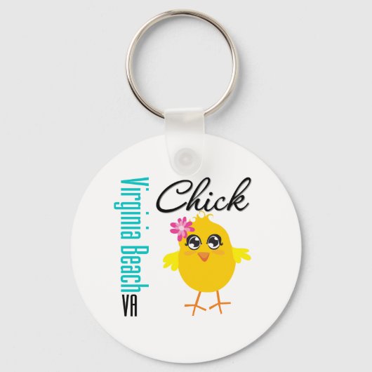 Virginia Beach VA Chick Sleutelhanger (Voorkant)