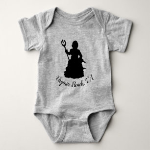 Virginia Beach VA Neptune scculpture Silhouette Romper