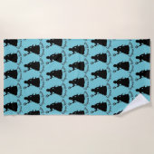 Virginia Beach VA Ocean Blue Neptune Statue Strandlaken (Voorkant)