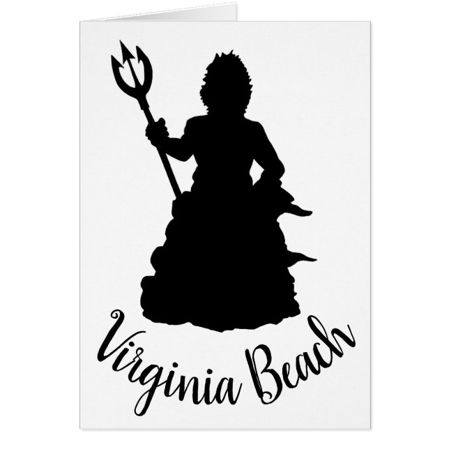 Virginia Beach, VA Statue Neptune Silhouette (Devant)