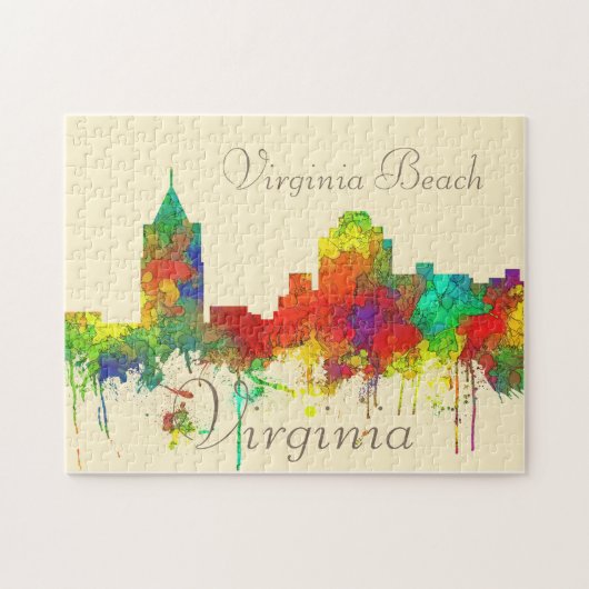 Virginia Beach Vi ‏ ginia Skyline SG Legpuzzel (Horizontaal)