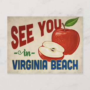 Virginia Beach Virginia Apple - Vintage Travel Briefkaart