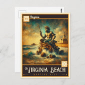 Virginia Beach, Virginia |  BRIEFKAART (Voorkant / Achterkant)
