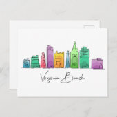 Virginia Beach VIRGINIA Briefkaart (Voorkant / Achterkant)