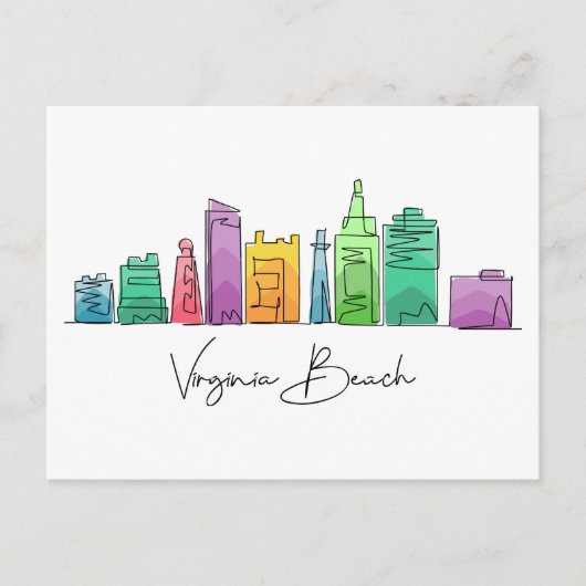 Virginia Beach VIRGINIA Briefkaart (Voorkant)