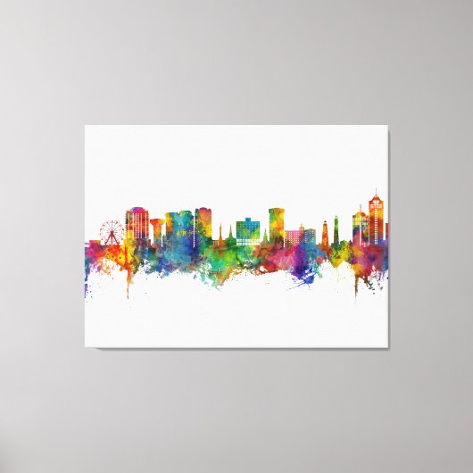 Virginia Beach Virginia Skyline Canvas Afdruk (Voorkant)