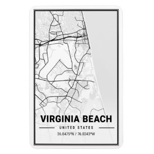 Virginia Beach Virginia USA Travel City Map Magneet
