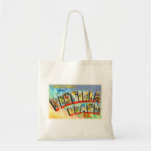 Virginia Beach Virginia VA Vintage Travel Briefkaa Tote Bag
