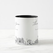 Virginia Beach Wedding Minimal Custom Coffee Mug (Centre)