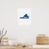 VIRGINIA BLUE STAAT POSTER (Keuken)
