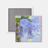 Virginia Bluebells Fleur sauvage Magnet (Recto/Verso)