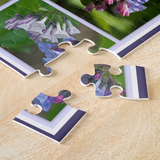Virginia Bluebells Wildflower Legpuzzel (Zijkant)