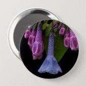 Virginia Bluebells Wildflower Ronde Button 4,0 Cm (Voorkant /achterkant)