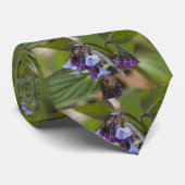 Virginia Bluebells Wildflower Stropdas (Opgerold)