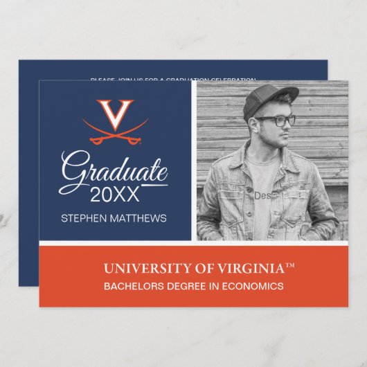 Virginia Cavaliers | AFSTUDEREN Kaart (Voorkant / Achterkant)