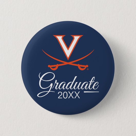 Virginia Cavaliers | Afstuderen Ronde Button 5,7 Cm (Voorkant)