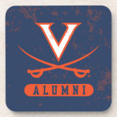 Virginia Cavaliers Alumni Distress Bier Onderzetter (Voorkant)