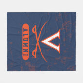 Virginia Cavaliers Alumni Distress Fleece Deken (Voorkant (Horizontaal))