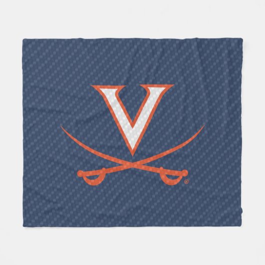 Virginia Cavaliers Carbon Fiber Fleece Deken (Voorkant (Horizontaal))