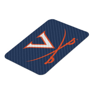 Virginia Cavaliers Carbon Fiber Magneet