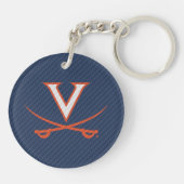 Virginia Cavaliers Carbon Fiber Sleutelhanger (Achterkant)