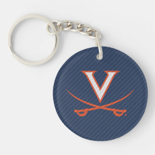 Virginia Cavaliers Carbon Fiber Sleutelhanger