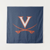 Virginia Cavaliers Carbon Fiber Wandkleed (Voorkant)