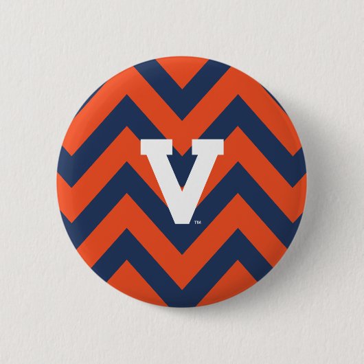 Virginia Cavaliers Chevron Ronde Button 5,7 Cm (Voorkant)