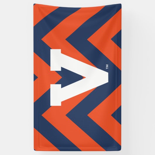 Virginia Cavaliers Chevron Spandoek (Verticaal)