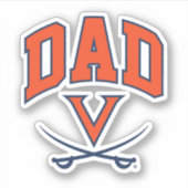 Virginia Cavaliers Dad Sticker (Voorkant)