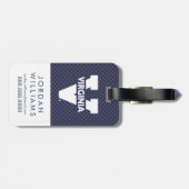 Virginia Cavaliers Polka Dots Bagagelabel (Achterkant horizontaal)