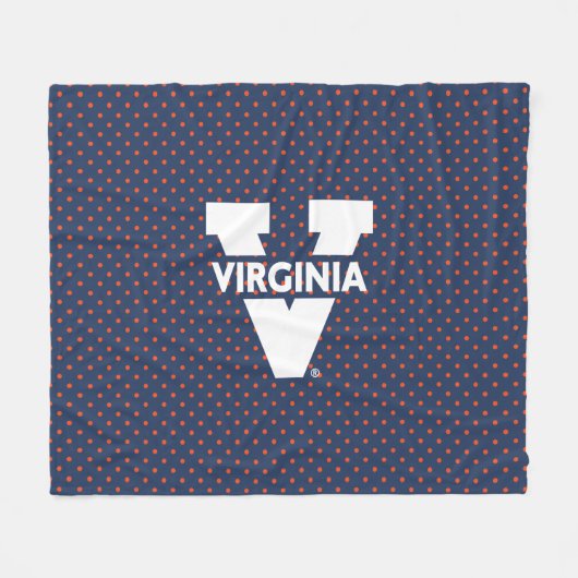 Virginia Cavaliers Polka Dots Fleece Deken (Voorkant (Horizontaal))