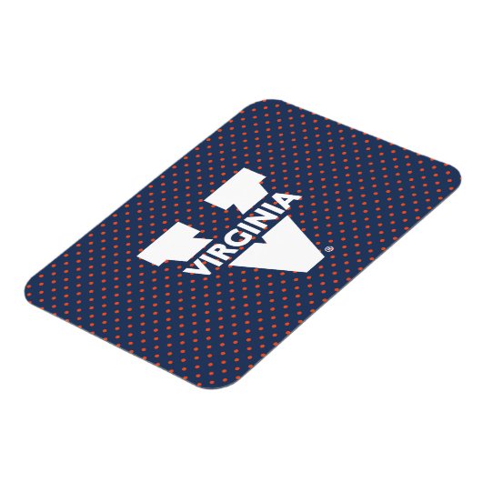 Virginia Cavaliers Polka Dots Magneet (Linkerzijde)