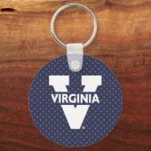 Virginia Cavaliers Polka Dots Sleutelhanger (Voorkant)