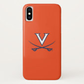 Virginia Cavaliers V Swords | Blauw Case-Mate iPhone Case (Achterkant)