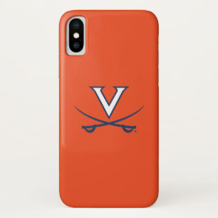 Virginia Cavaliers V Zwaarden Blauw iPhone X Hoesje