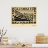 Virginia City, NV Panoramic Map - 1861 Poster (Keuken)