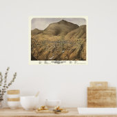 Virginia City, NV Panoramic Map - 1875 Poster (Keuken)
