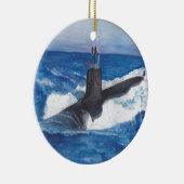 Virginia Class Warriors Submarine Ceramic Ornament (Rechts)